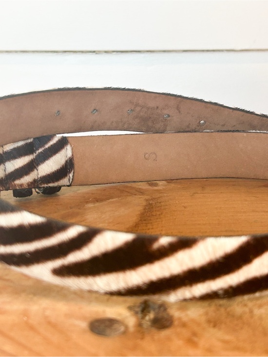 MCM Vintage Calfskin Hair Zebra Print Belt Womens Small main image 11